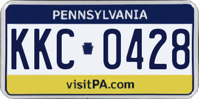PA license plate KKC0428
