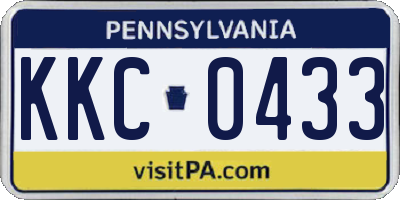 PA license plate KKC0433