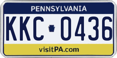 PA license plate KKC0436
