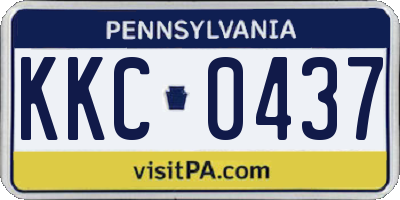 PA license plate KKC0437