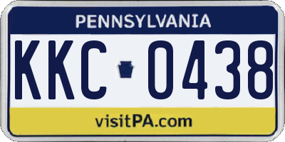 PA license plate KKC0438