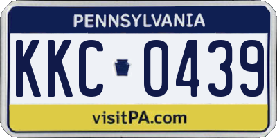 PA license plate KKC0439