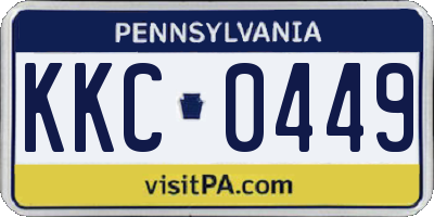 PA license plate KKC0449