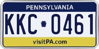 PA license plate KKC0461