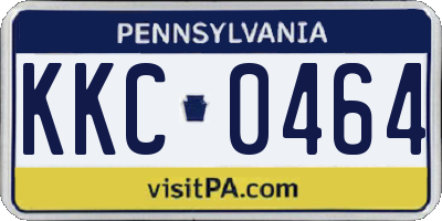 PA license plate KKC0464