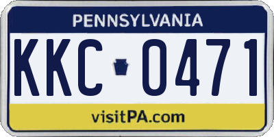 PA license plate KKC0471