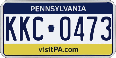 PA license plate KKC0473