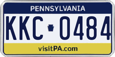 PA license plate KKC0484