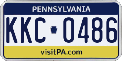 PA license plate KKC0486