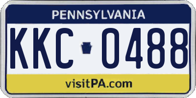 PA license plate KKC0488