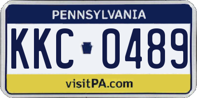 PA license plate KKC0489