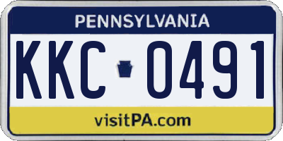 PA license plate KKC0491