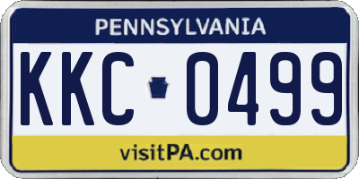PA license plate KKC0499