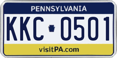 PA license plate KKC0501