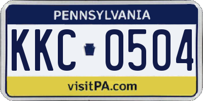 PA license plate KKC0504