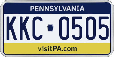 PA license plate KKC0505
