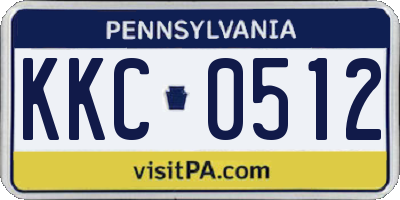 PA license plate KKC0512
