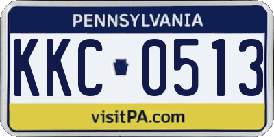 PA license plate KKC0513