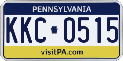PA license plate KKC0515