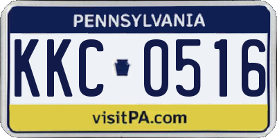 PA license plate KKC0516