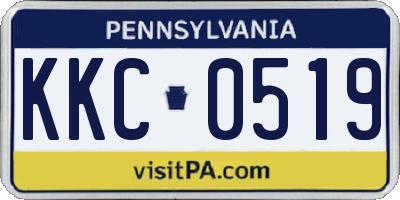 PA license plate KKC0519