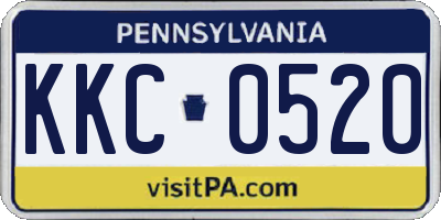 PA license plate KKC0520