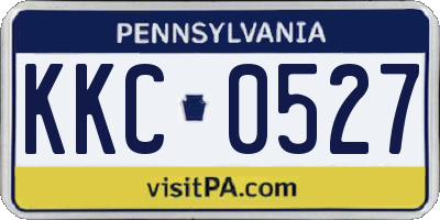 PA license plate KKC0527