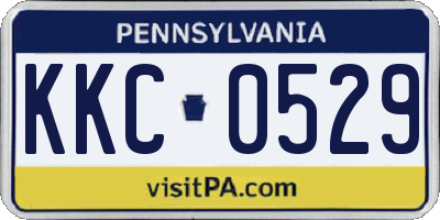 PA license plate KKC0529
