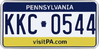 PA license plate KKC0544