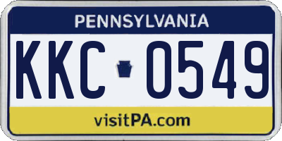 PA license plate KKC0549