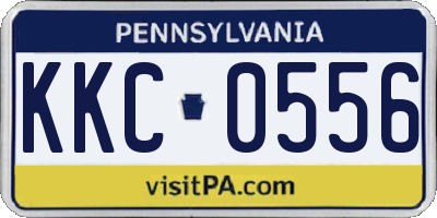 PA license plate KKC0556