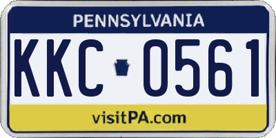 PA license plate KKC0561