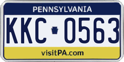 PA license plate KKC0563