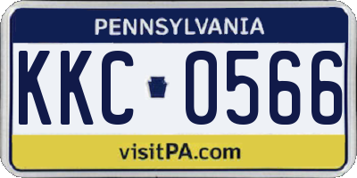 PA license plate KKC0566
