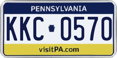 PA license plate KKC0570