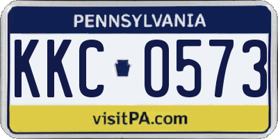 PA license plate KKC0573
