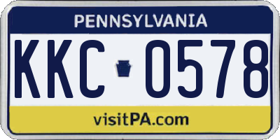 PA license plate KKC0578