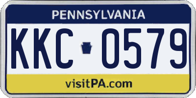 PA license plate KKC0579