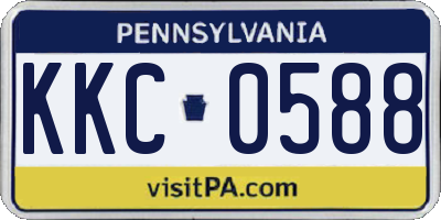 PA license plate KKC0588