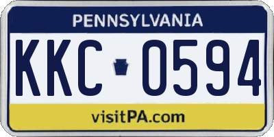 PA license plate KKC0594