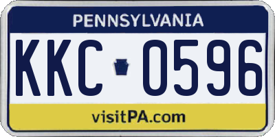 PA license plate KKC0596