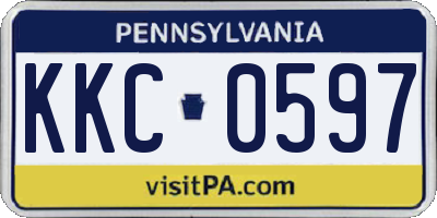 PA license plate KKC0597