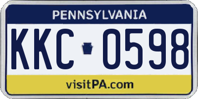 PA license plate KKC0598