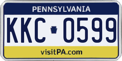 PA license plate KKC0599