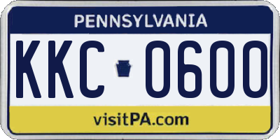PA license plate KKC0600