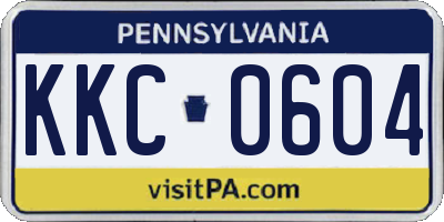 PA license plate KKC0604