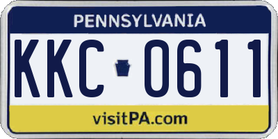 PA license plate KKC0611