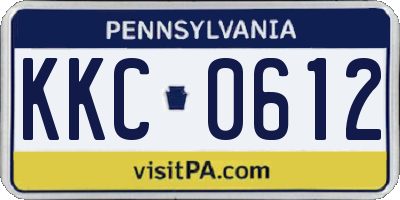 PA license plate KKC0612
