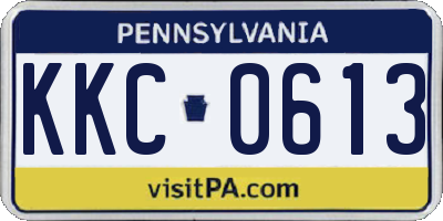 PA license plate KKC0613