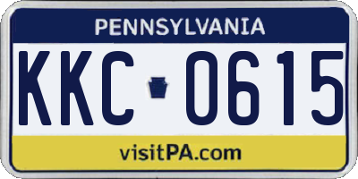 PA license plate KKC0615